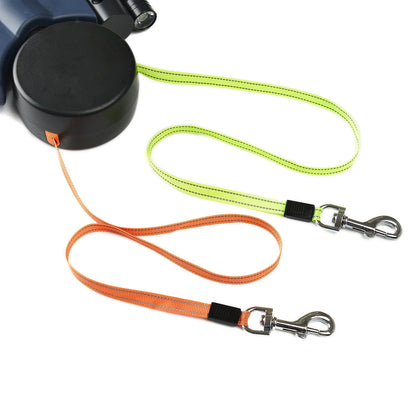 Retractable Dog Leash Lead for Small Dogs Cats Outdoor Walking with Lights Puppy Long Nylon Traction Rope Yorkshire Supplies